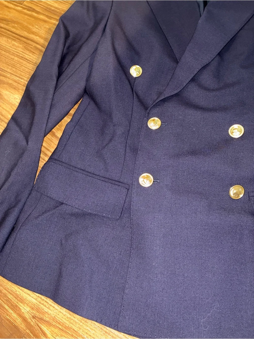 Polo Ralph Lauren Navy Double-Breasted Wool Serge Blazer - Picture 7 of 13